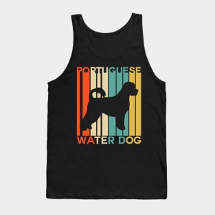 Retro Vintage Portuguese Water Dog Portie PWD Silhouette Tank Top